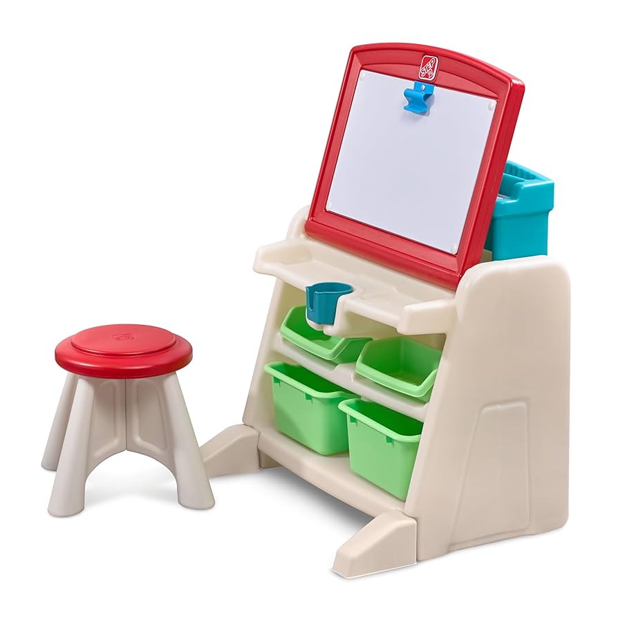 Amazon.com: Step2 Flip & Doodle Easel Desk With Stool, Kids